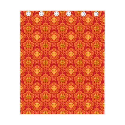 Chinese Prosperity Symbol Pattern Print Curtain
