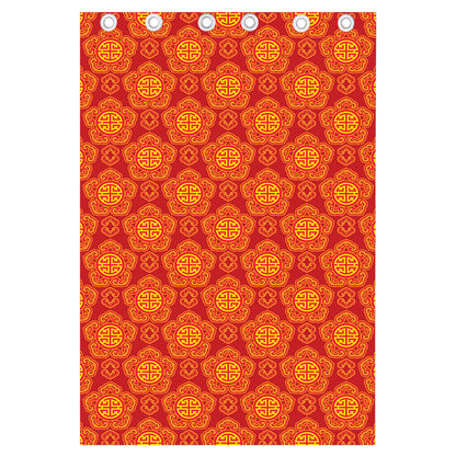 Chinese Prosperity Symbol Pattern Print Curtain