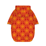 Chinese Prosperity Symbol Pattern Print Dog Zip Up Hoodie