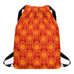 Chinese Prosperity Symbol Pattern Print Drawstring Backpack