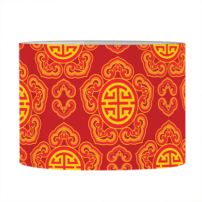 Chinese Prosperity Symbol Pattern Print Drum Lamp Shade