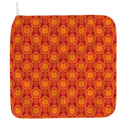 Chinese Prosperity Symbol Pattern Print Hand Towel