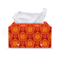 Chinese Prosperity Symbol Pattern Print Leather Tissue Box Cover