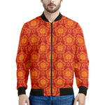 Chinese Prosperity Symbol Pattern Print Men's Bomber Jacket
