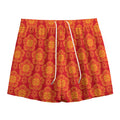 Chinese Prosperity Symbol Pattern Print Mesh Shorts