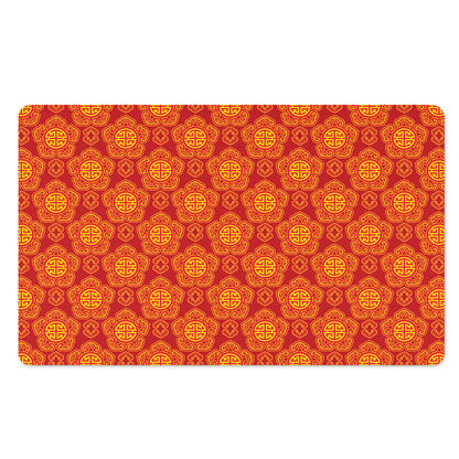 Chinese Prosperity Symbol Pattern Print Polyester Doormat