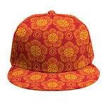 Chinese Prosperity Symbol Pattern Print Snapback Cap