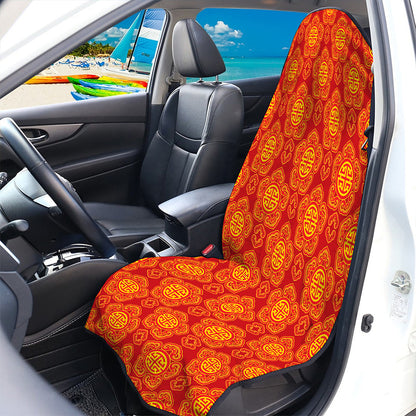 Chinese Prosperity Symbol Pattern Print Waterproof Car Seat Cover