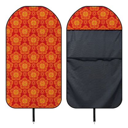 Chinese Prosperity Symbol Pattern Print Waterproof Car Seat Cover