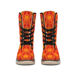 Chinese Prosperity Symbol Pattern Print Winter Boots