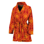 Chinese Prosperity Symbol Pattern Print Women's Bathrobe
