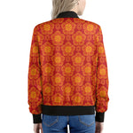 Chinese Prosperity Symbol Pattern Print Women's Bomber Jacket