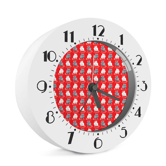 Chinese Rat Zodiac Pattern Print Alarm Clock