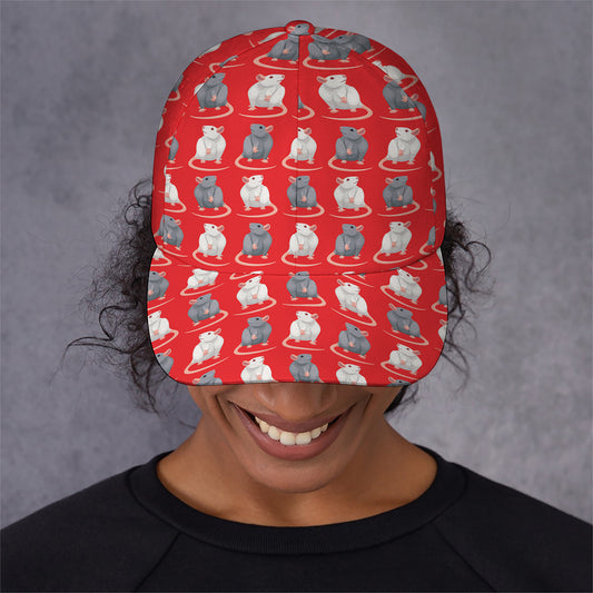 Chinese Rat Zodiac Pattern Print Baseball Cap