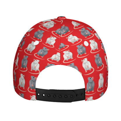 Chinese Rat Zodiac Pattern Print Baseball Cap