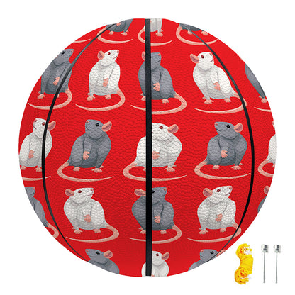 Chinese Rat Zodiac Pattern Print Basketball
