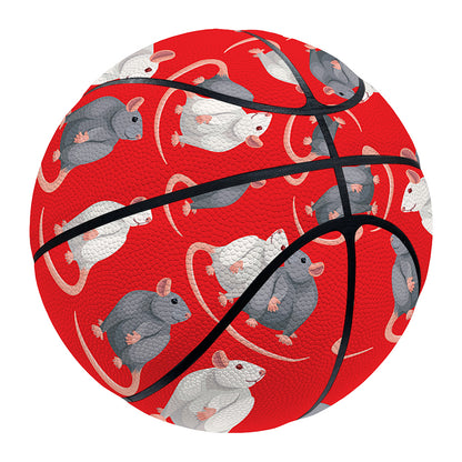 Chinese Rat Zodiac Pattern Print Basketball