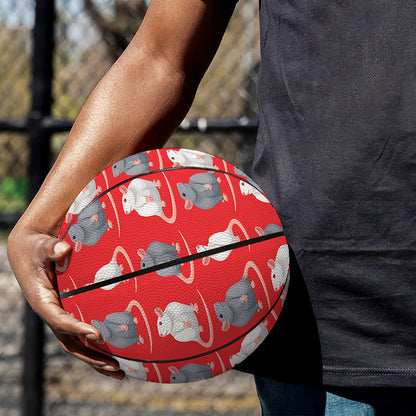 Chinese Rat Zodiac Pattern Print Basketball