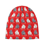 Chinese Rat Zodiac Pattern Print Beanie