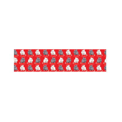 Chinese Rat Zodiac Pattern Print Bed Runner