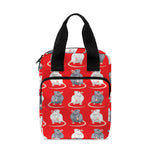 Chinese Rat Zodiac Pattern Print Bible Tote Bag