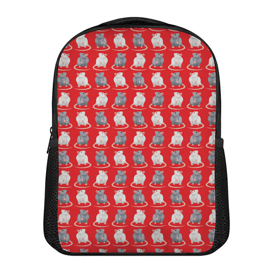 Chinese Rat Zodiac Pattern Print Casual Backpack