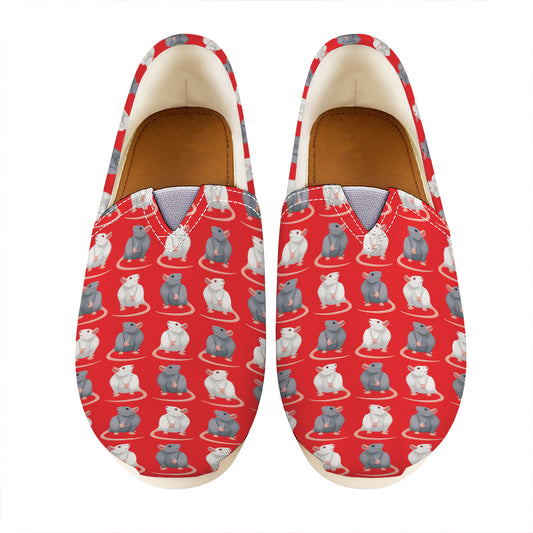 Chinese Rat Zodiac Pattern Print Casual Shoes