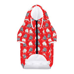 Chinese Rat Zodiac Pattern Print Dog Zip Up Hoodie