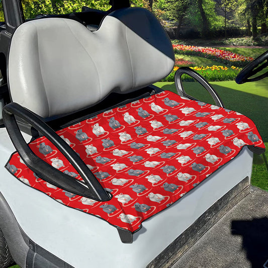 Chinese Rat Zodiac Pattern Print Golf Cart Seat Cover