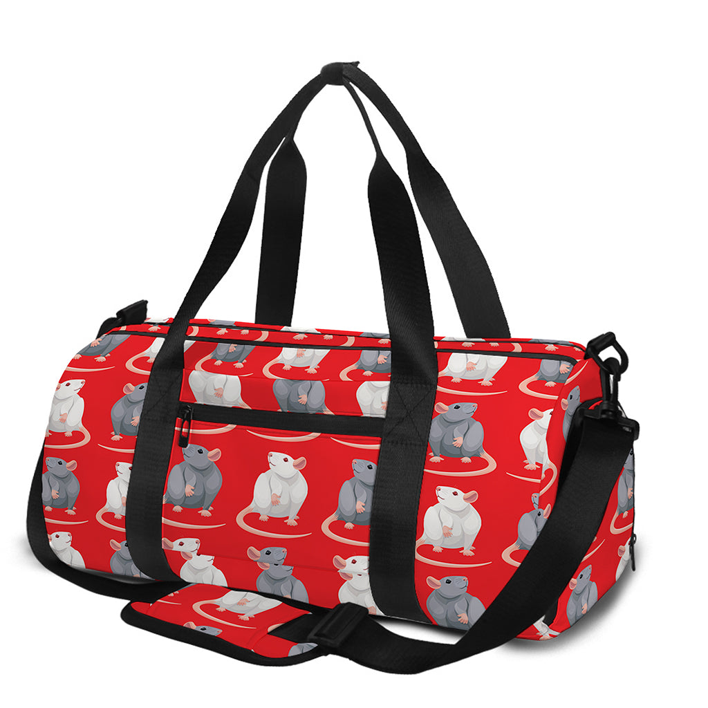 Chinese Rat Zodiac Pattern Print Gym Bag