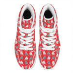 Chinese Rat Zodiac Pattern Print High Top Leather Sneakers