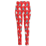 Chinese Rat Zodiac Pattern Print High-Waisted Pocket Leggings