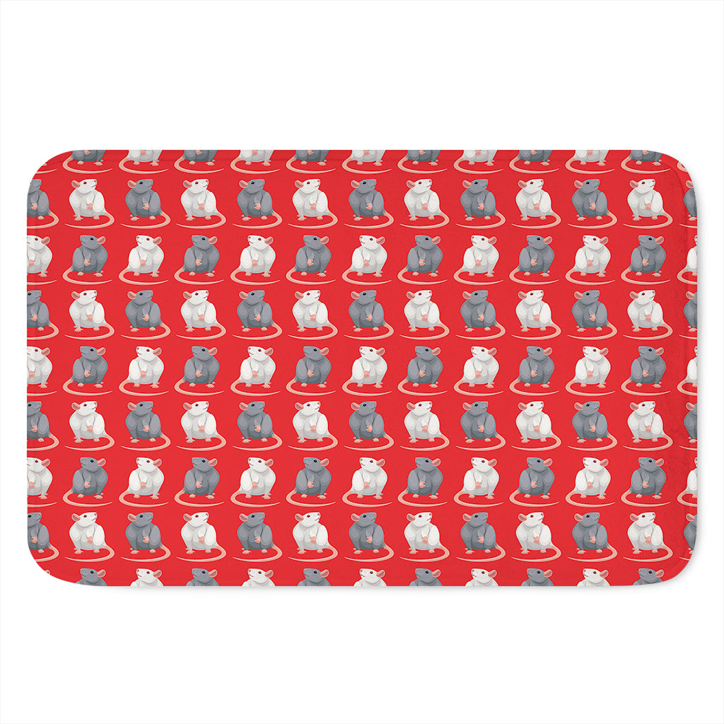 Chinese Rat Zodiac Pattern Print Indoor Door Mat