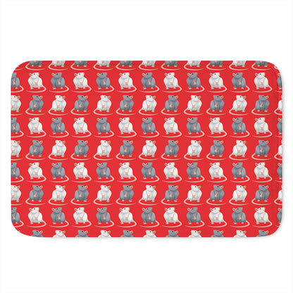 Chinese Rat Zodiac Pattern Print Indoor Door Mat