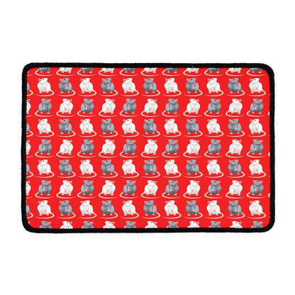 Chinese Rat Zodiac Pattern Print Kitchen Mat