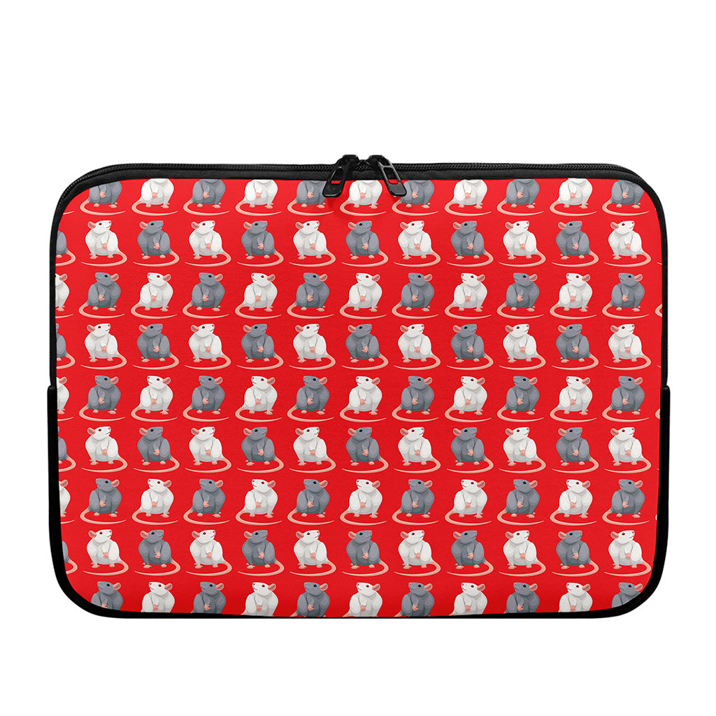 Chinese Rat Zodiac Pattern Print Laptop Sleeve