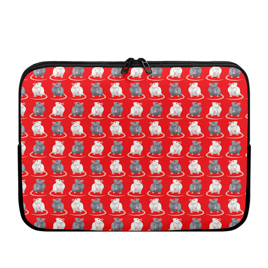 Chinese Rat Zodiac Pattern Print Laptop Sleeve