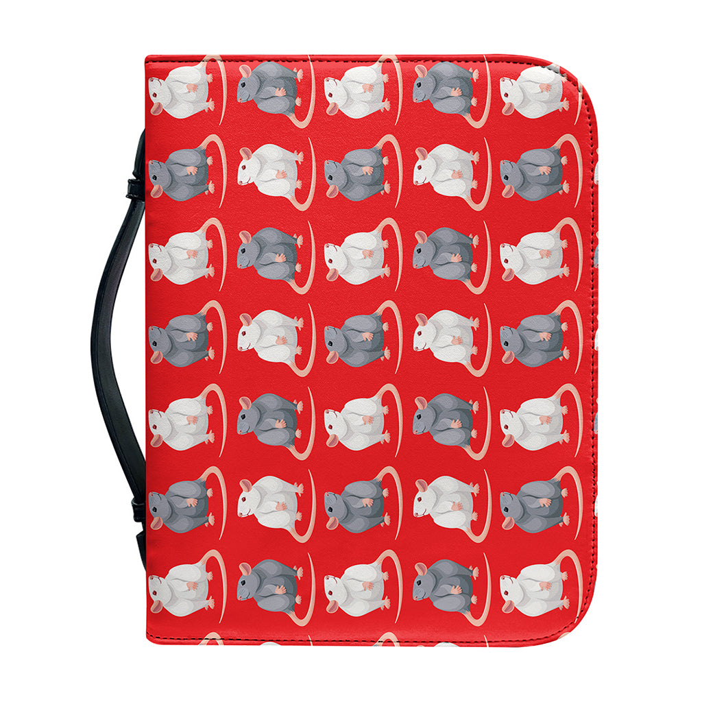 Chinese Rat Zodiac Pattern Print Leather Bible Cover