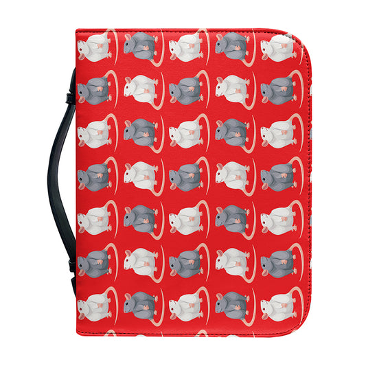 Chinese Rat Zodiac Pattern Print Leather Bible Cover