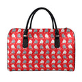Chinese Rat Zodiac Pattern Print Leather Duffel Bag