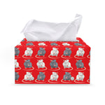 Chinese Rat Zodiac Pattern Print Leather Tissue Box Cover