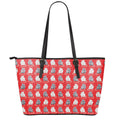 Chinese Rat Zodiac Pattern Print Leather Tote Bag With Zipper