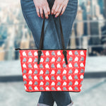 Chinese Rat Zodiac Pattern Print Leather Tote Bag
