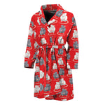 Chinese Rat Zodiac Pattern Print Men's Bathrobe