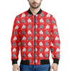 Chinese Rat Zodiac Pattern Print Men's Bomber Jacket