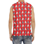Chinese Rat Zodiac Pattern Print Men's Fitness Tank Top