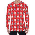 Chinese Rat Zodiac Pattern Print Men's Long Sleeve T-Shirt