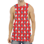 Chinese Rat Zodiac Pattern Print Men's Muscle Tank Top