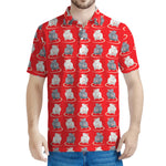 Chinese Rat Zodiac Pattern Print Men's Polo Shirt