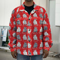 Chinese Rat Zodiac Pattern Print Men's Shirt Jacket